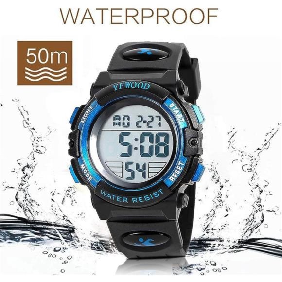 Kids Digital Watch Waterproof Outdoor Watches Children Casual Electronic Analog - Picture 4 of 6